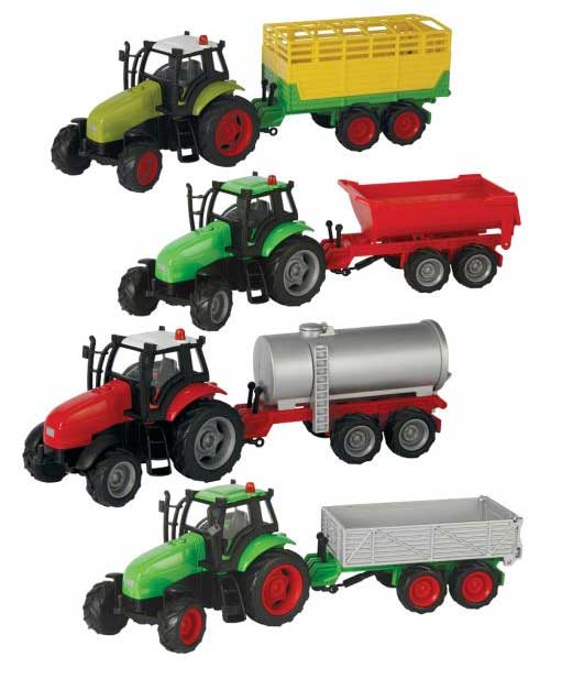 Koe Bedrijf De waarheid vertellen Speelgoed tractor met dieren aanhanger