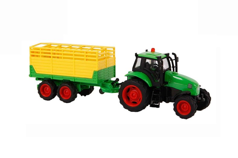 stijl verdediging Ochtend Speelgoed tractor met dieren aanhanger