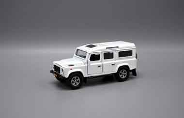 Door intelligentie tevredenheid Miniatuur Land Rover Defender (wit)