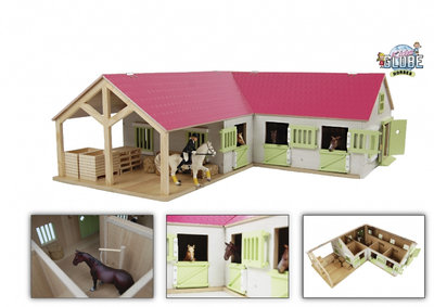 kidsglobe paarden hoekstal roze