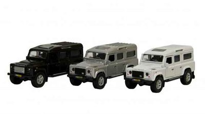 Zwarte Landrover Defender