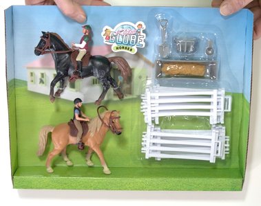 Aantrekkelijk zijn aantrekkelijk koepel Cursus Speelset met 2 paarden en accessoires